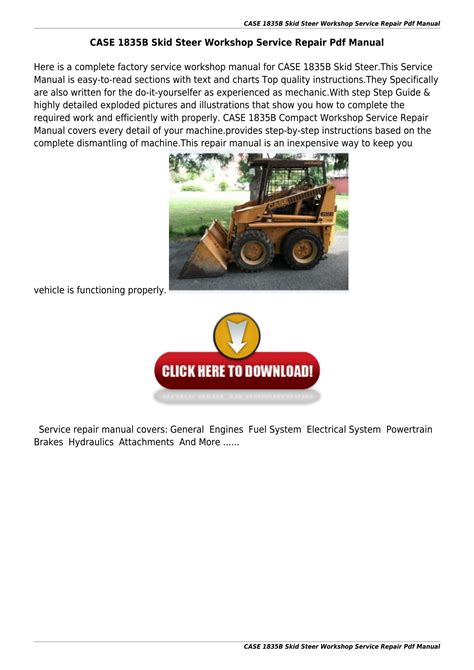 case 1835b skid steer service manual|case 1835 spec sheet.